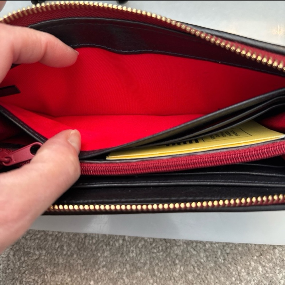 Dooney & Bourke Florentine 3/4 zip wallet in Navy - Picture 10 of 12